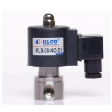 Série KLS normalmente aberta de ação direta de aço inoxidável ptfe vedação válvula solenóide de alta pressão